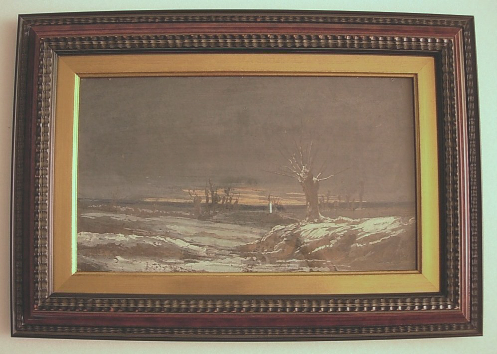 Paysage de neige près de Nohant