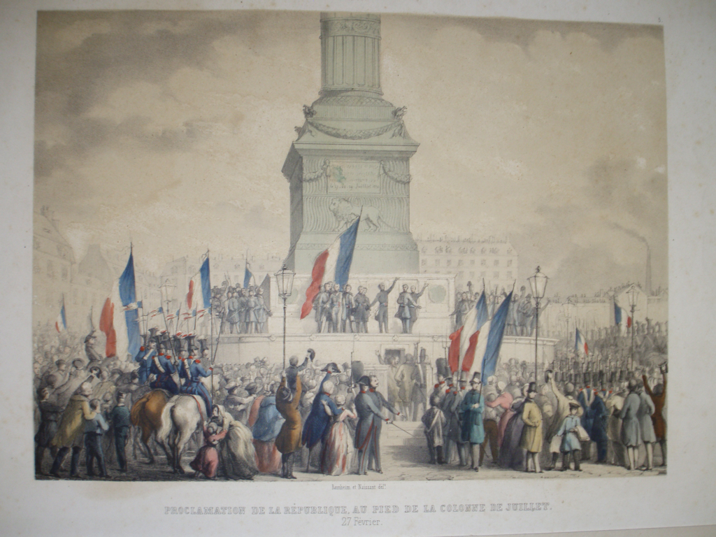 Proclamation de la République, au pied de la Colonne de Juillet
