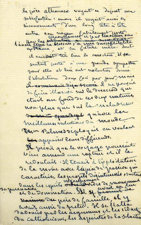 Extrait d’un manuscrit d’une pièce de théâtre