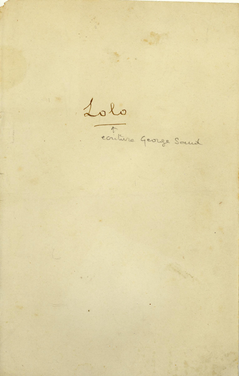 Manuscrit d’Aurore enfant “Prière dictée par George SAND”