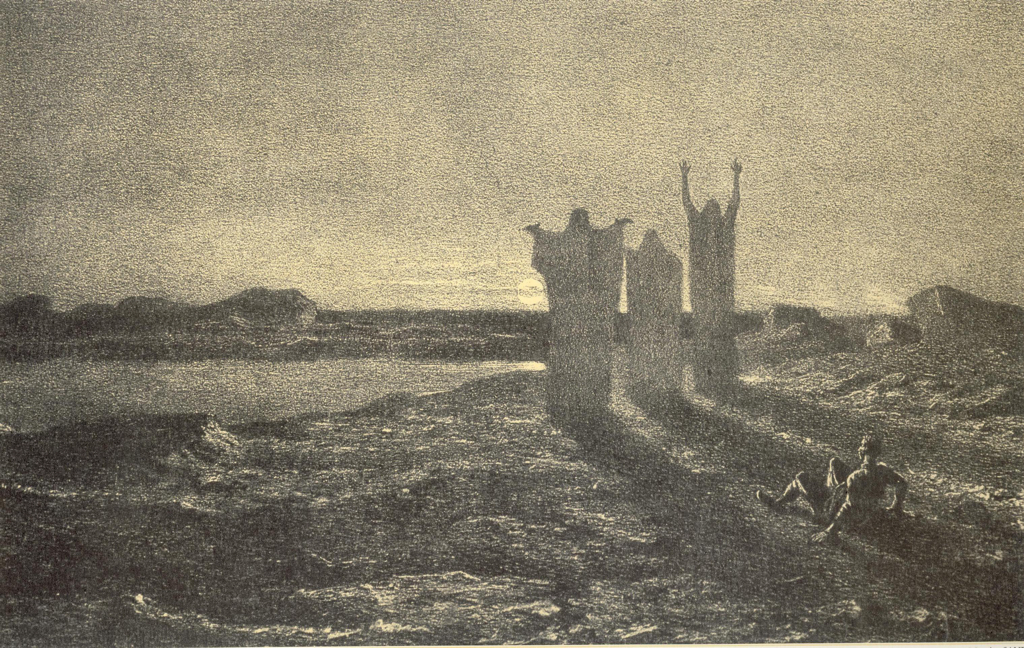 Illustration pour les Légendes Rustiques : “Les 3 Hommes de Pierre”