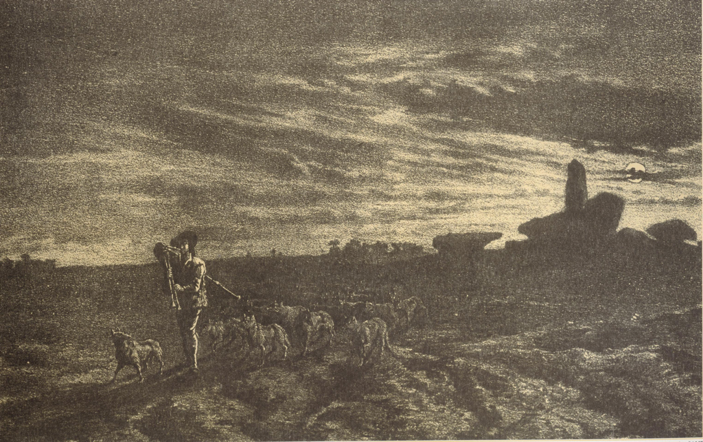 Illustration pour les Légendes Rustiques : “Le Meneu’de loups”