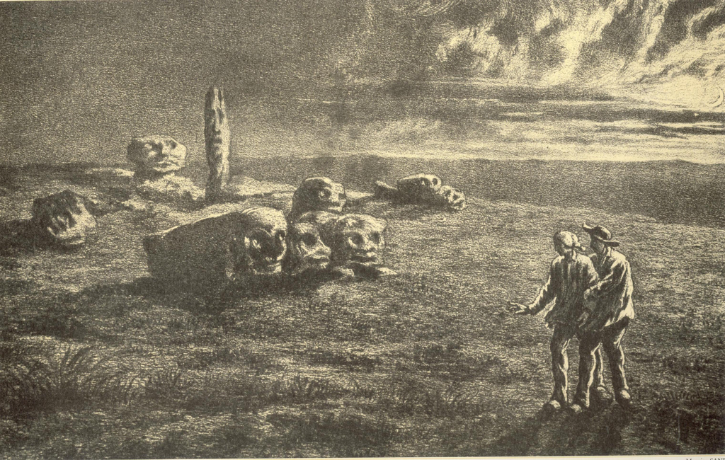 Illustration pour les Légendes Rustiques : “Les Pierres-Sottes ou Pierres-Caillasses”