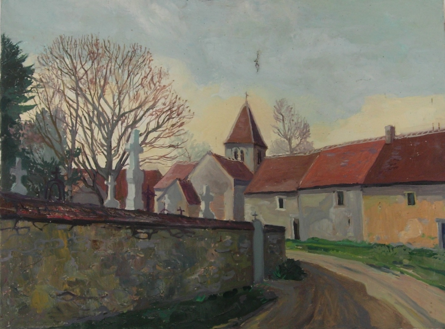 Église de Nohant depuis le cimetière