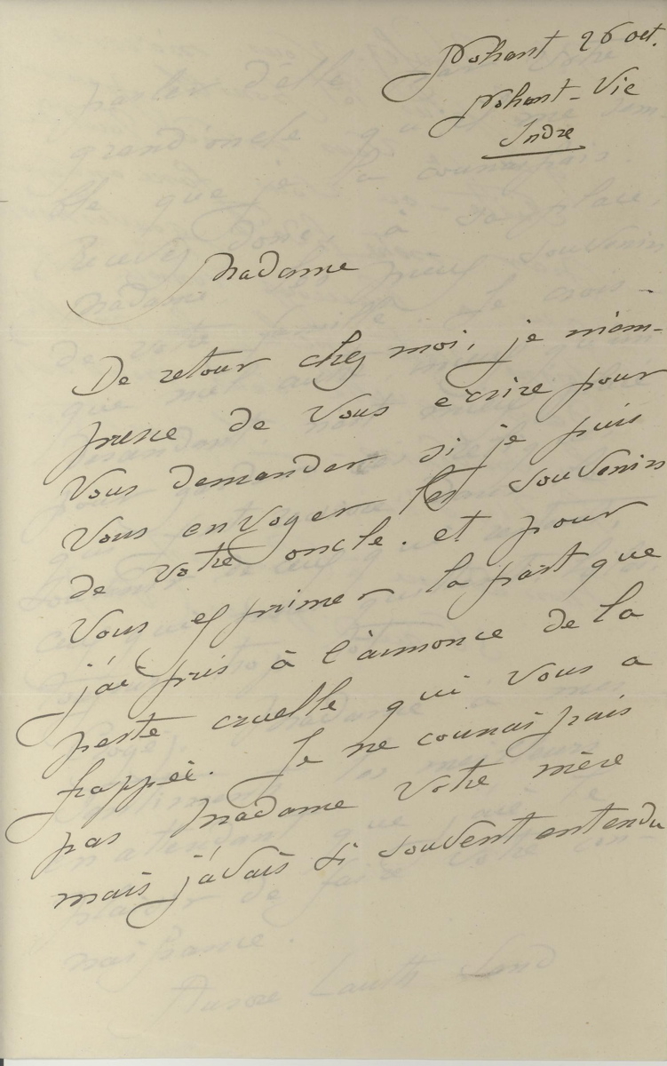 Lettre autographe signée de Aurore LAUTH-SAND à Marie PLAUCHUT, nièce d'Edmond PLAUCHUT