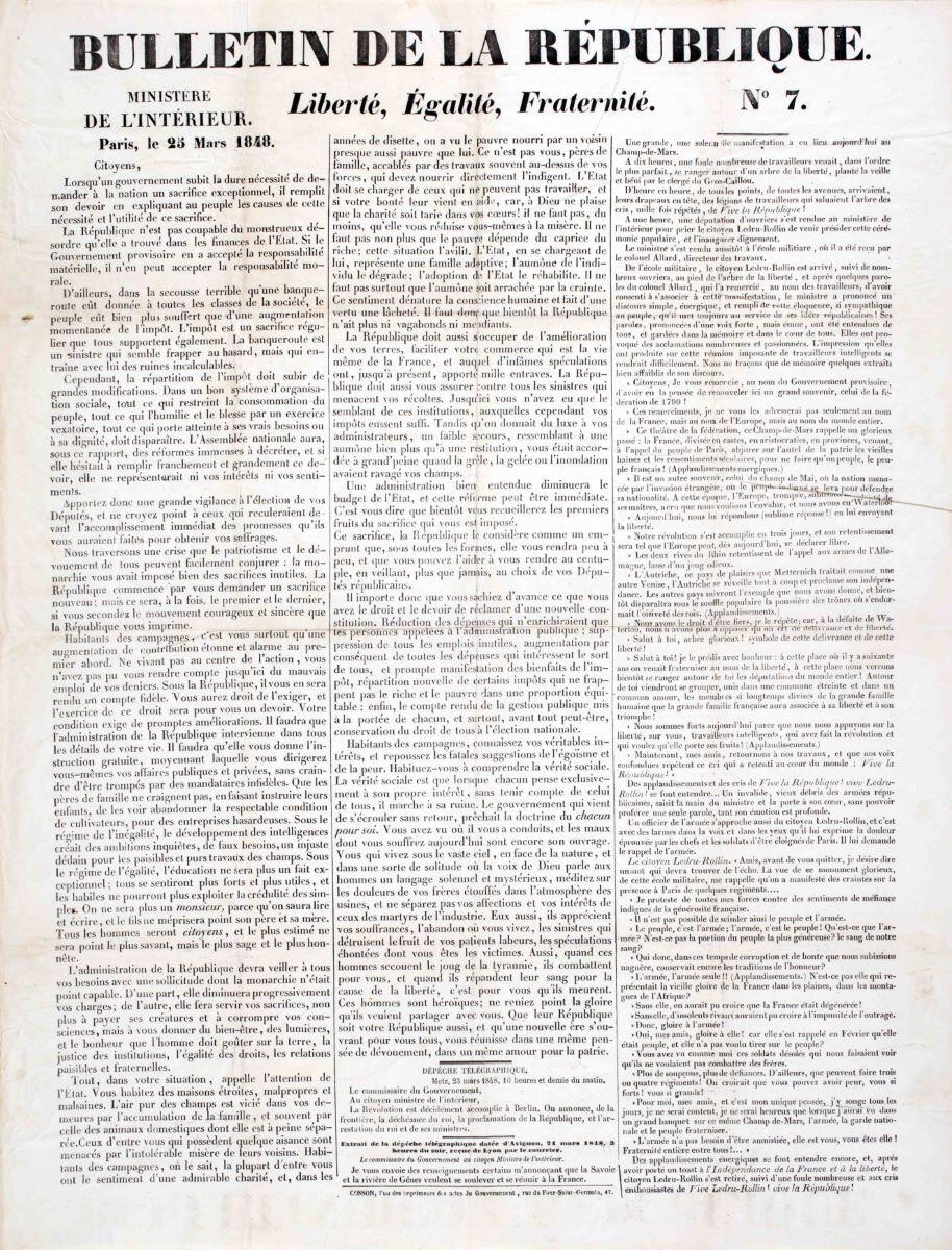 Bulletin de la République N°7