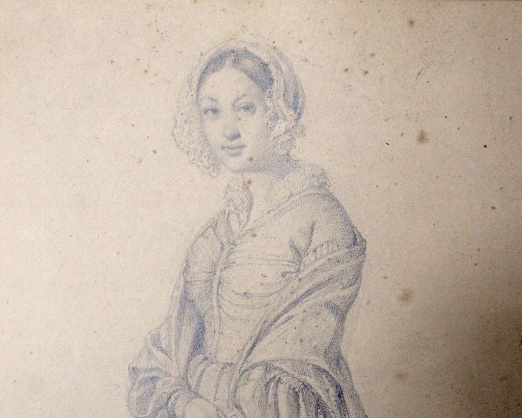 Portrait d'une jeune femme de l'entourage de George SAND (portrait présumé de Solange Sand)