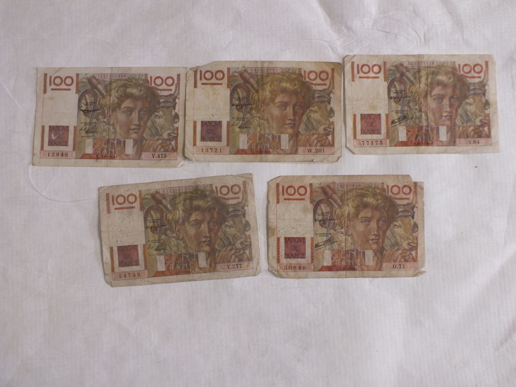 Billets de 100 francs