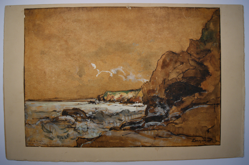 Esquisse pour “Le jour de la tempête” tableau n°809, Salon de 1881 (Musée d’Alençon). (Titre inscrit)