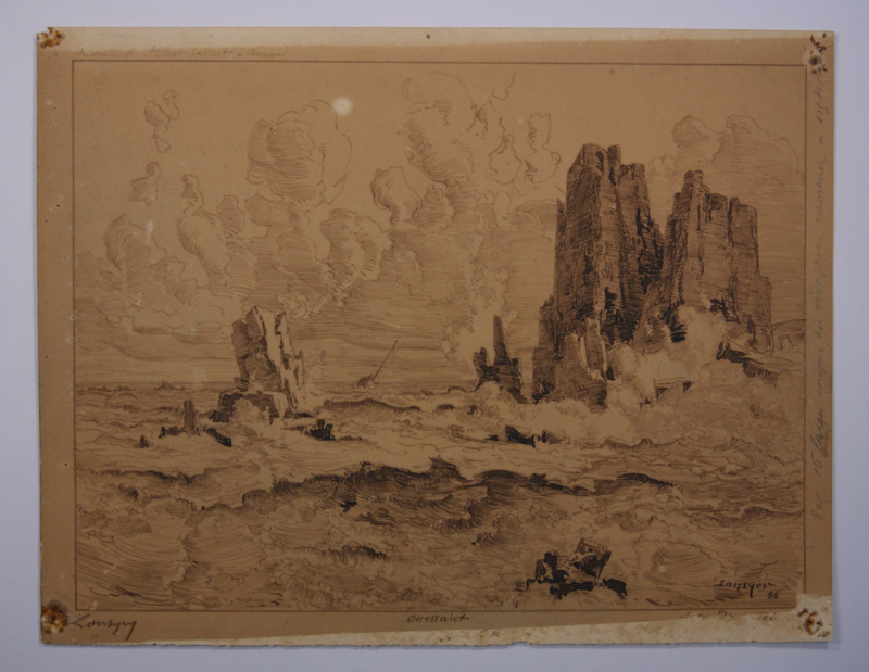 Dessin de Ouessant d’après le tableau du Salon de 1886. (Titre inscrit)