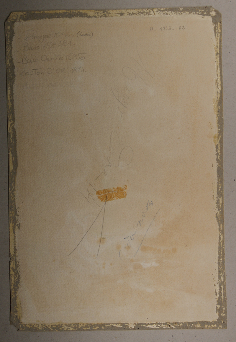 Bouton d’or dans un vase de Murano sur un dragon de bronze jamponais. (Titre inscrit)