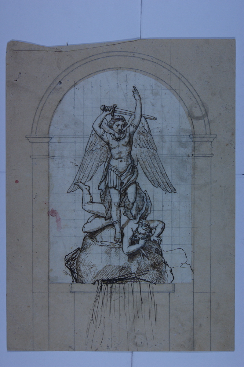 Saint-Michel terrassant le diable. (titre factice)