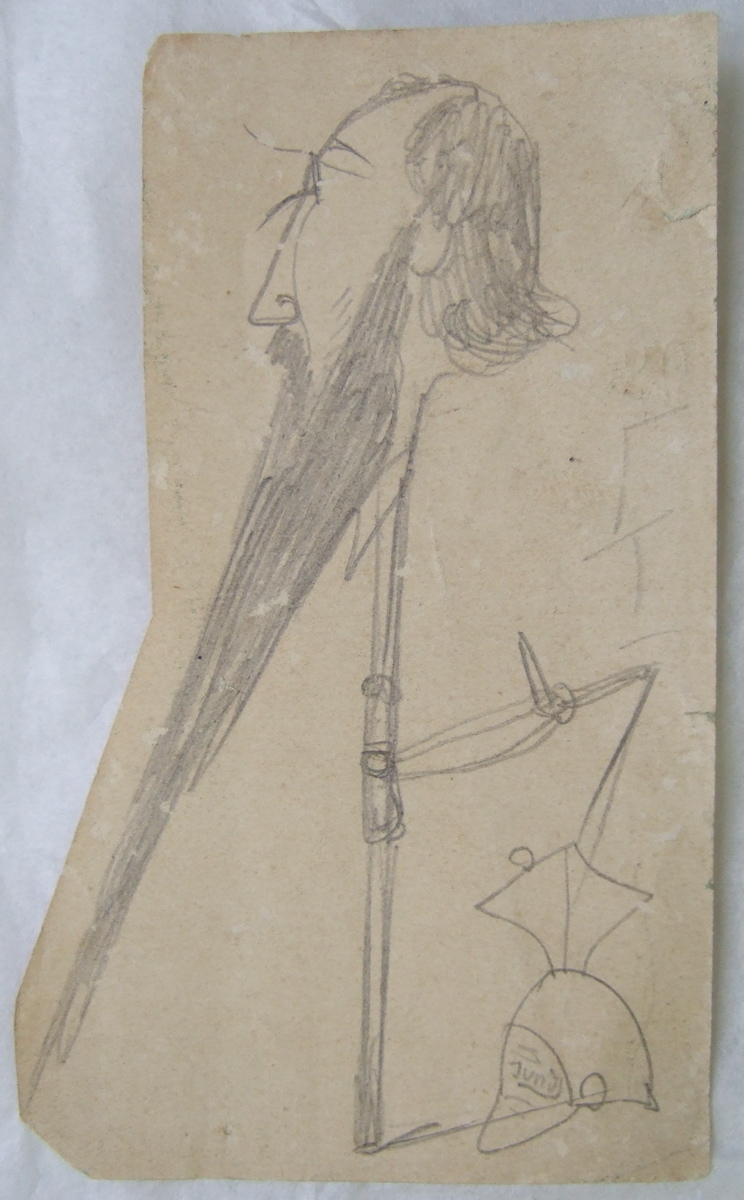 Caricature d'Emmanuel Lansyer. (titre factice)