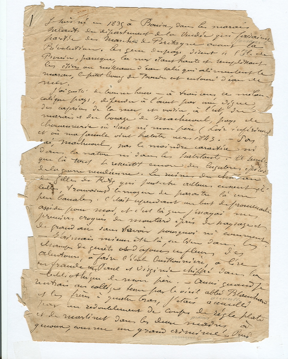 Autobiographie d'Emmanuel Lansyer (titre factice)