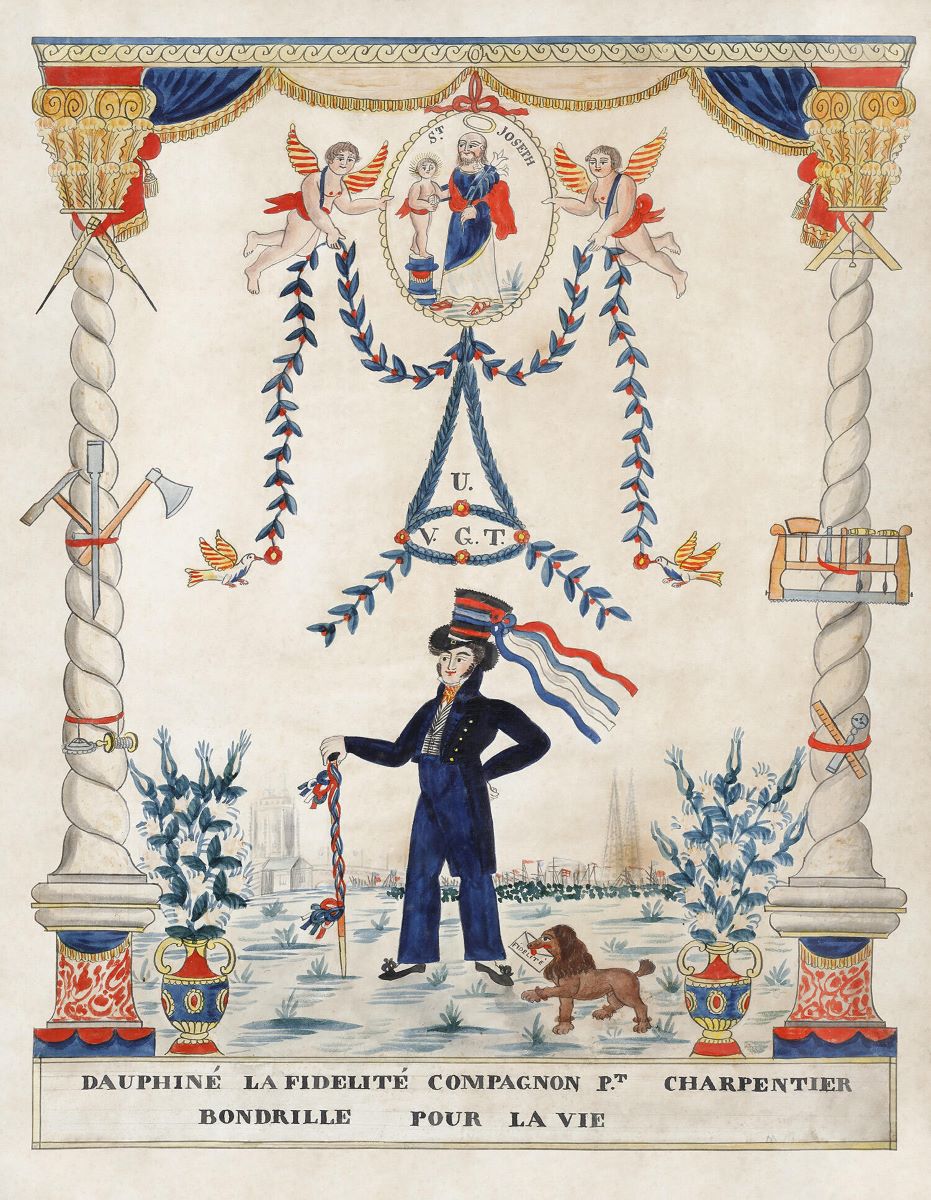 Souvenir de Dauphiné la Fidélité, compagnon passant charpentier bondrille pour la vie