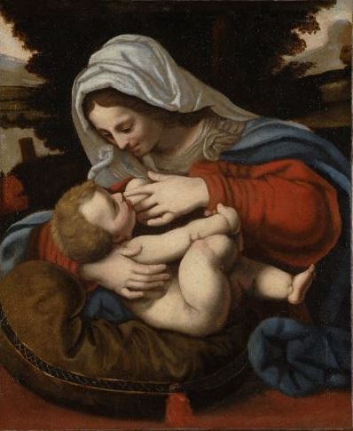 La Vierge au coussin vert