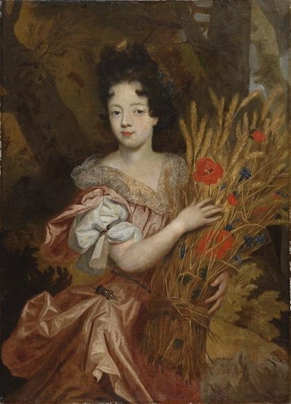 Anne Marie d'Orléans (1169-1718), future duchesse de Savoie, anciennement dite Françoise Marie de Bourbon, duchesse d'Orléans (1677-1749), ou Mademoiselle de Blois en Cérès ou Allégorie de l'été