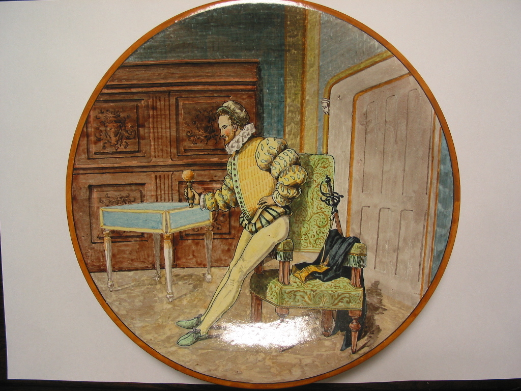 Assiette au joueur de bilboquet