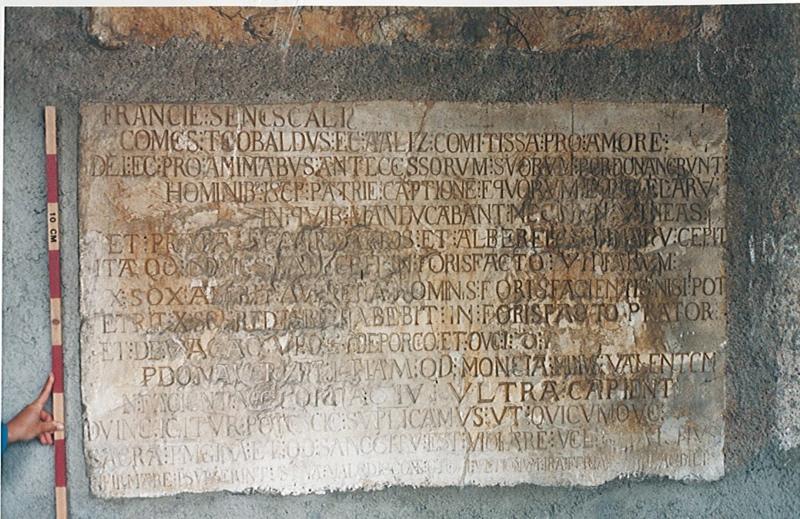 Restitution d'une charte lapidaire