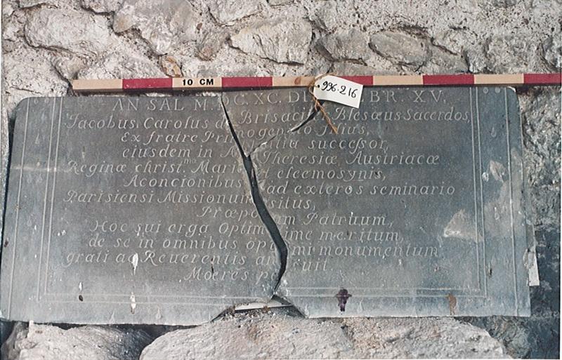 Epitaphe de Laurent de Brisacier