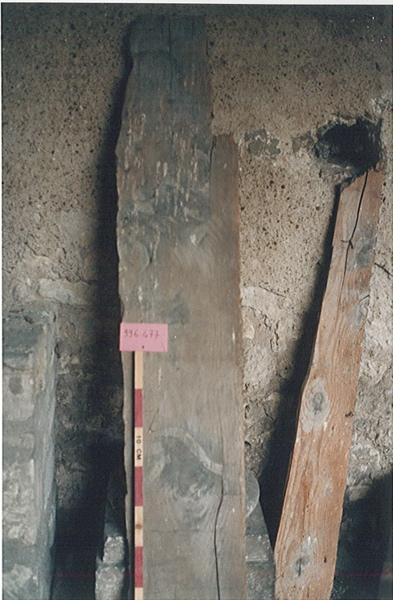 Planche de lambris peinte à la grisaille