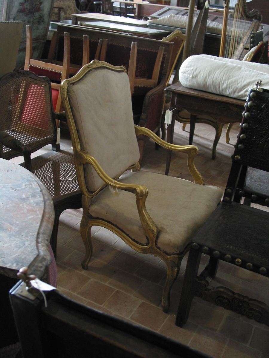Fauteuil en tapisserie Louis XV