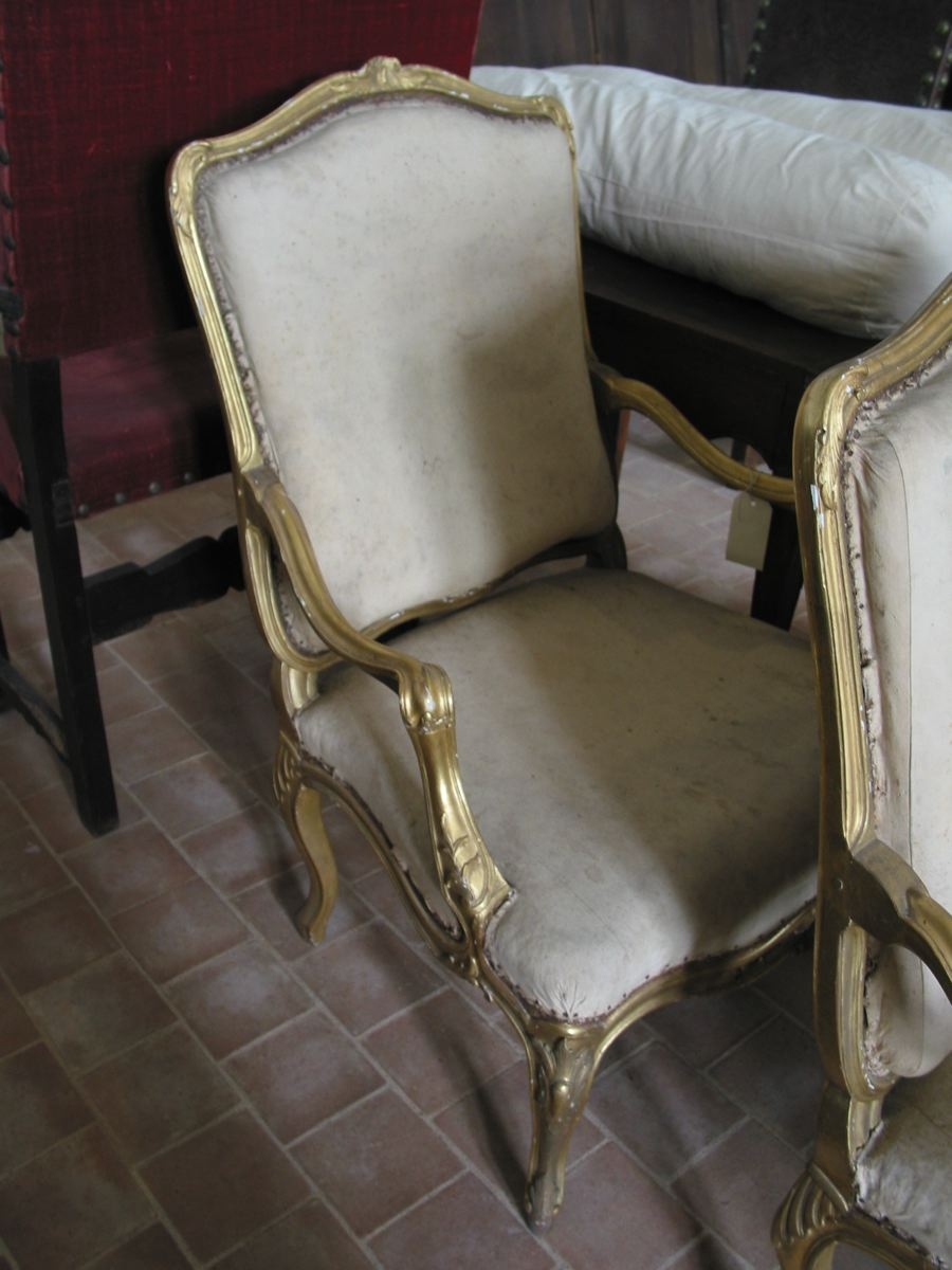 Fauteuil en tapisserie Louis XV