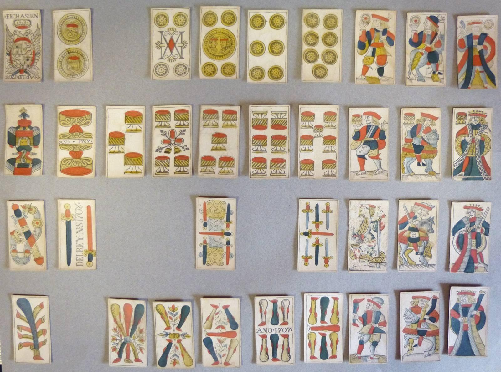 Jeu de l'hombre aux enseignes espagnoles