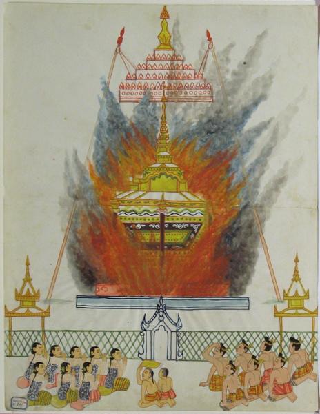 Cérémonie funéraire royale : la crémation