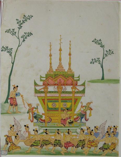 Scène de fête : char de procession