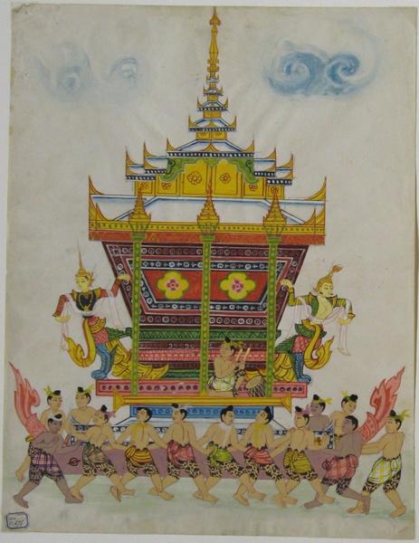 Scène de fête : char de procession