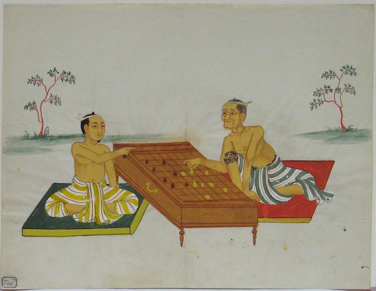 Scène de jeu d'échecs