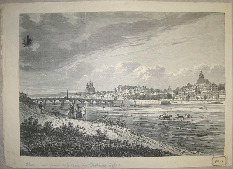 Blois - Vue prise de la Croix des Pécheurs (1870)