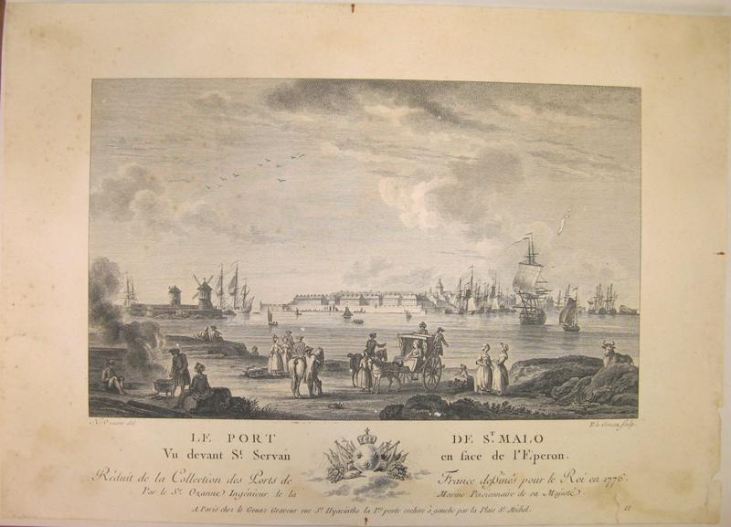 Le Port de St-Malo, vu devant ou St-Servan en face de l'Eperon