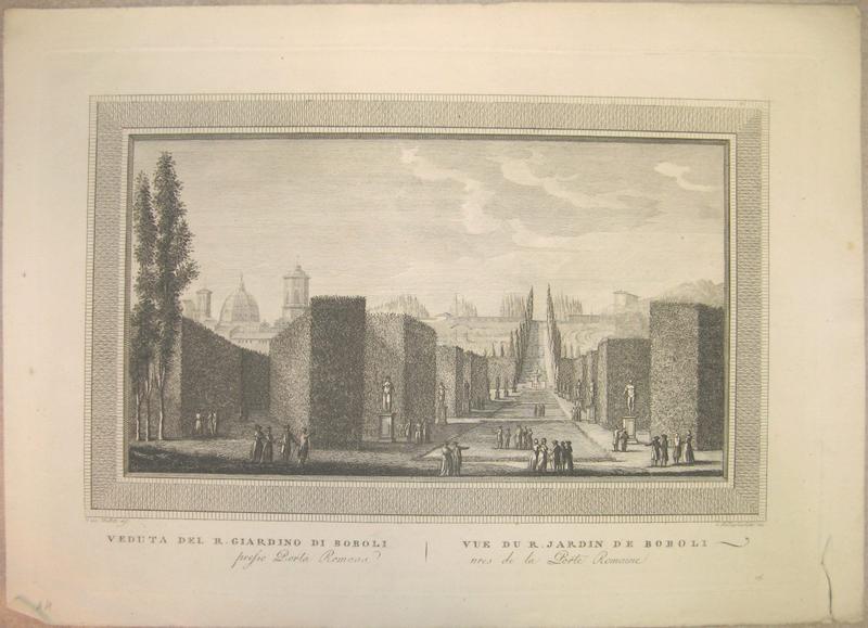 Veduta del royal giardino di Boboli presso Porta Romana - Vue du Royal jardin de Boboli près de la Porte Romaine