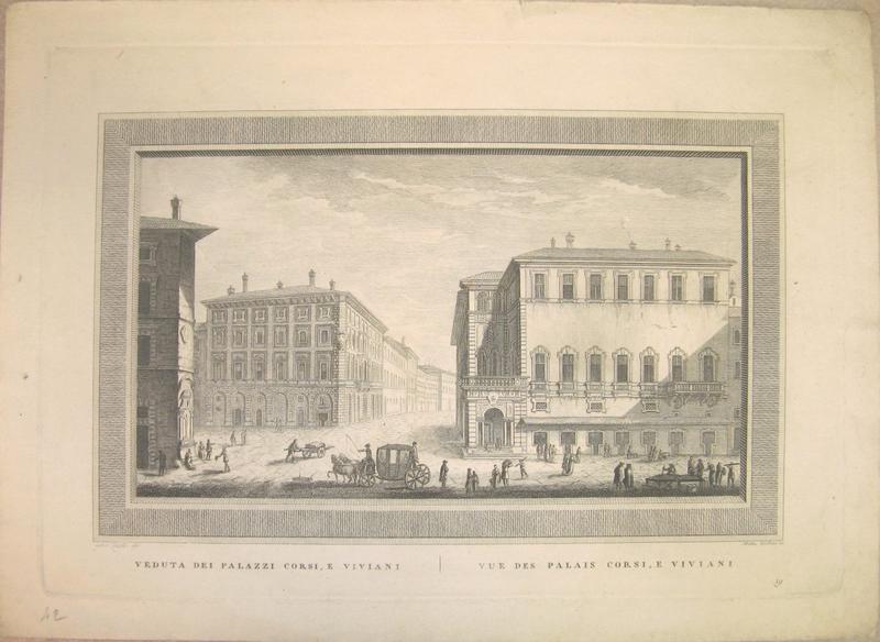 Veduta dei palazzi Corsi, e Viviani - Vue des palais Corsi, e Viviani