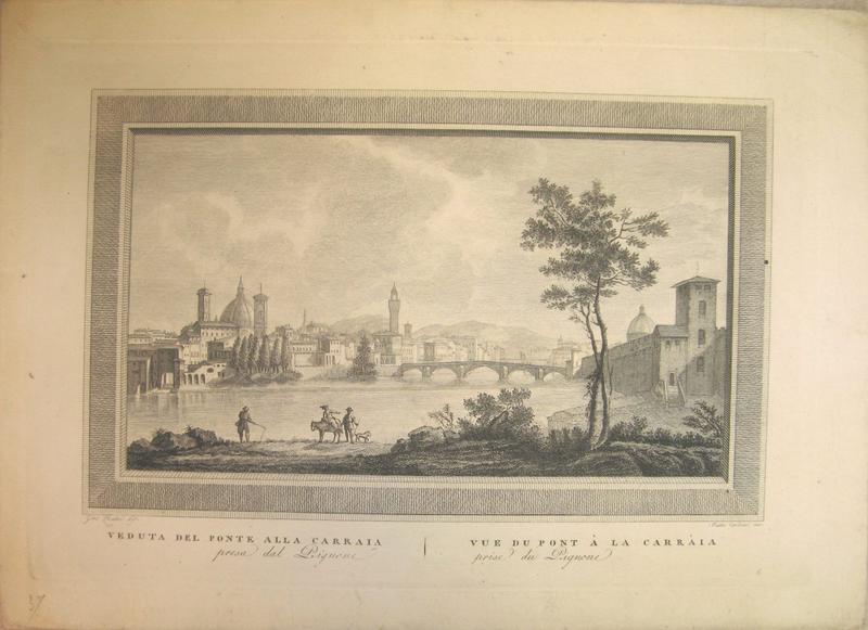 Veduta del ponte alla Carraia, presa dal Pignone - Vue du pont à la Carraia, prise du Pignone