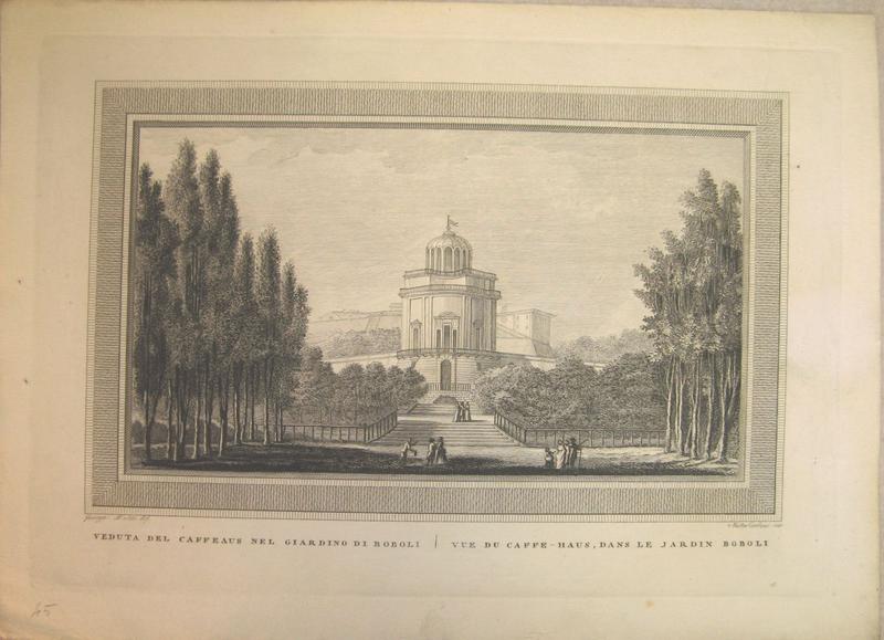 Veduta del caffeaus nel giardino di Boboli - Vue du Caffe-Haus, dans le jardin Boboli