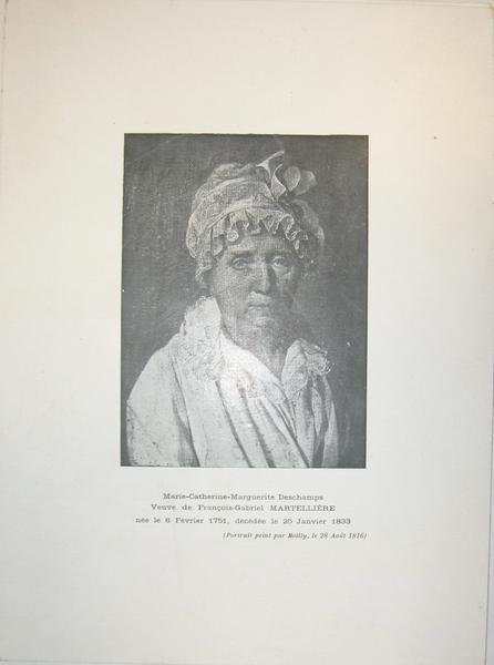 Portrait de Marie-Catherine-Marguerite Deschamps