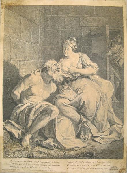 La Charité : Femme donnant le sein à un vieillard
