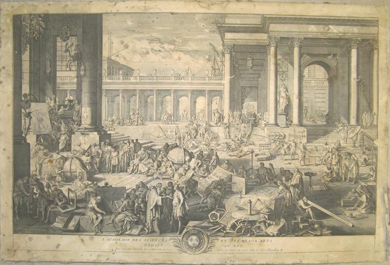 L'Académie des sciences et des beaux-arts, dédiée au Roy