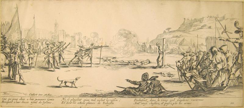 Les Misères et les Malheurs de la guerre (12) : L'arquebusade