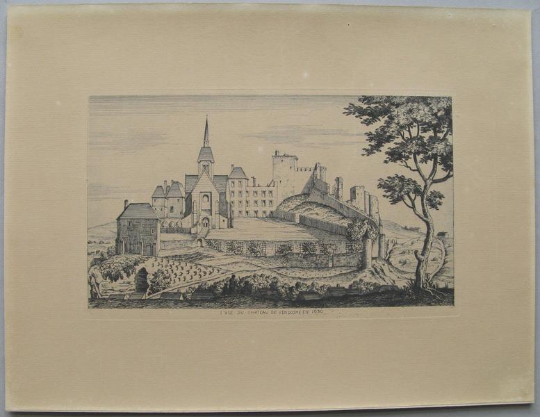 Le Vieux Vendôme (09) : Vue intérieure du château de Vendôme en 1680