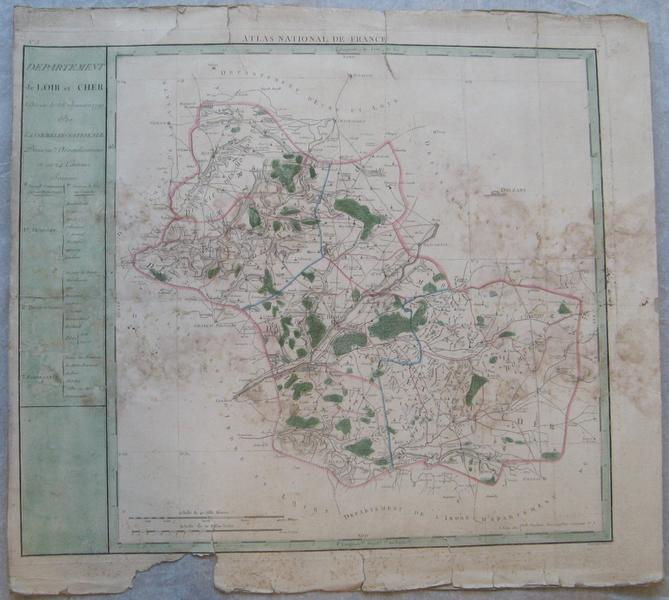 Carte du département de Loir et Cher