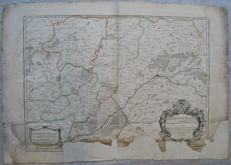 Carte de l'évêché de Blois