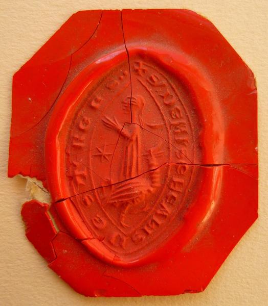 Empreinte du sceau d'Alix d'Estrées (titre d'usage)