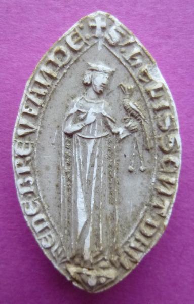 Moulage du sceau de Helissent, dame de Bréviande (titre d'usage)