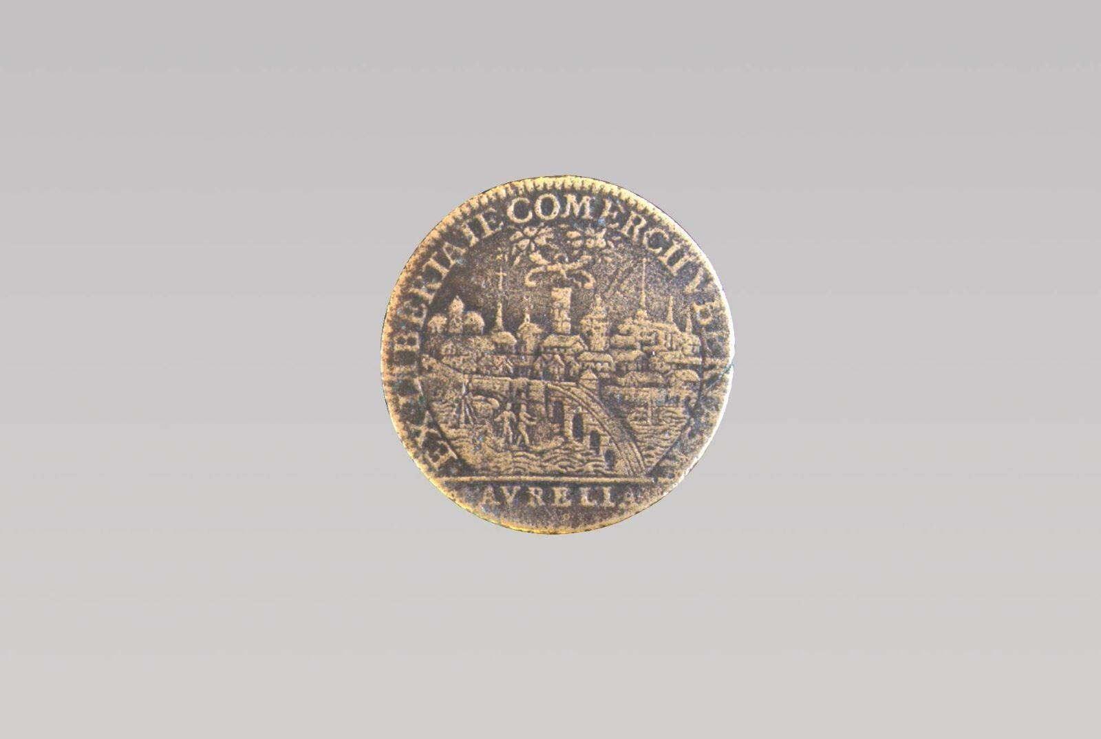 Jeton de présence de la communauté des marchands fréquentant la rivière de Loire