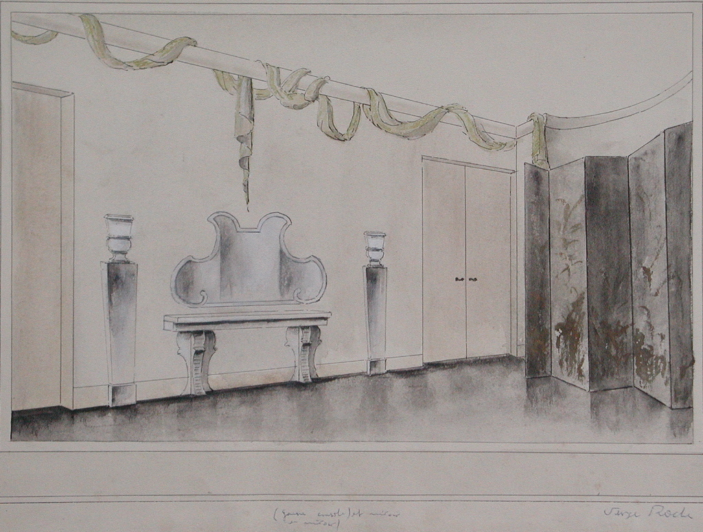 Grande console / ( en miroir) et miroir (titre inscrit)