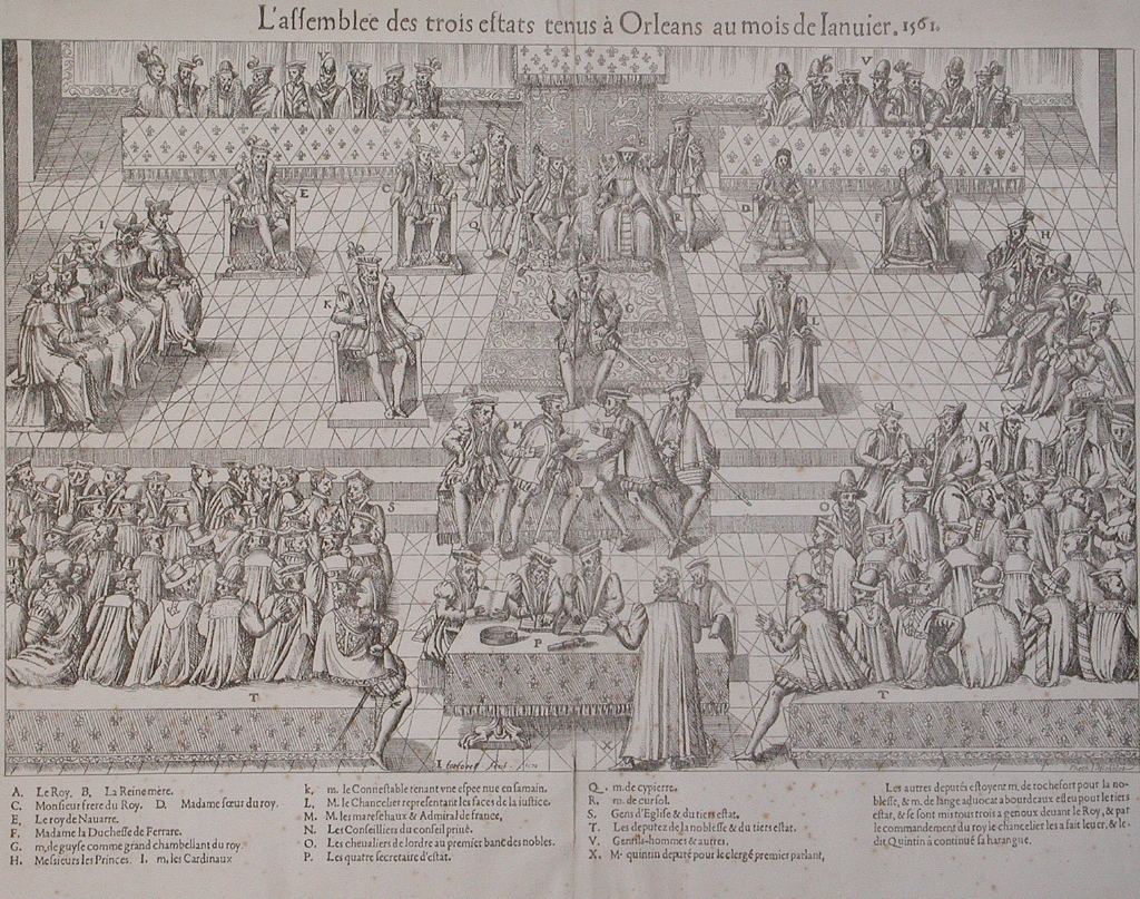 L’assemblée des trois estats tenus à Orleans au mois de janvier 1561 (titre inscrit)